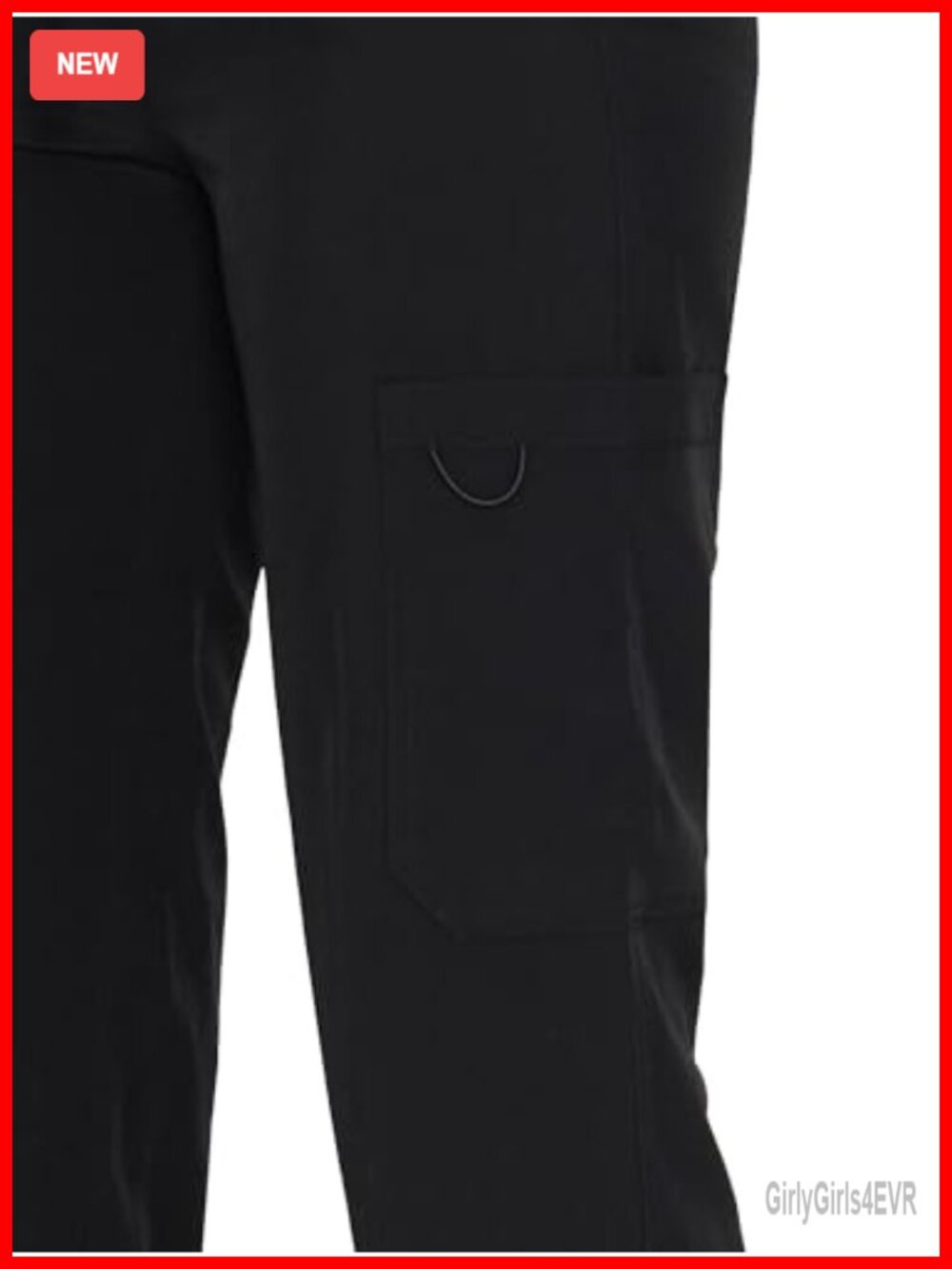Women's Scrub Pants Straight Leg Drawstring Mid Rise - Picture 5 of 6